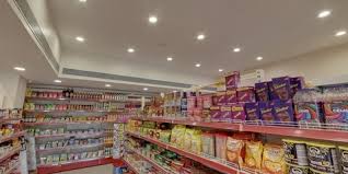Biscuits & packaged snacks aisle — Dharti Namkeen & Sweets