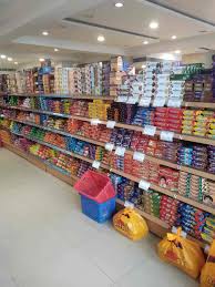 Namkeen & packaged snacks aisle — Dharti Namkeen & Sweets